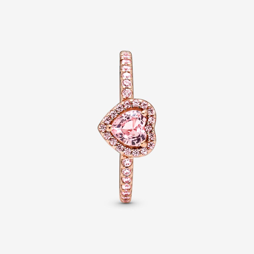 Anillo Corazón Elevado Oro Rosa