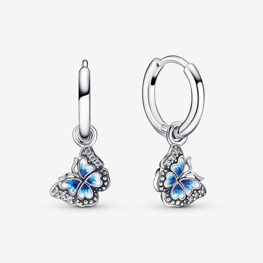 Aretes de Aro Mariposa Azul