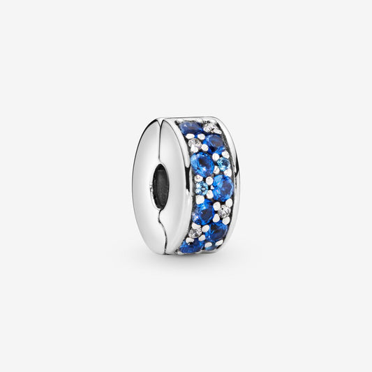 Charm Clip Pavé Azul