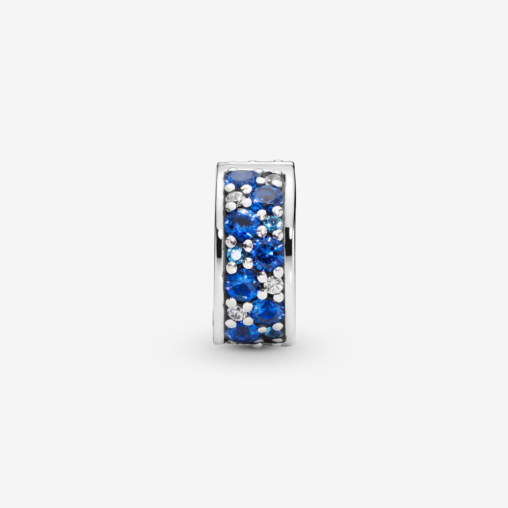 Charm Clip Pavé Azul